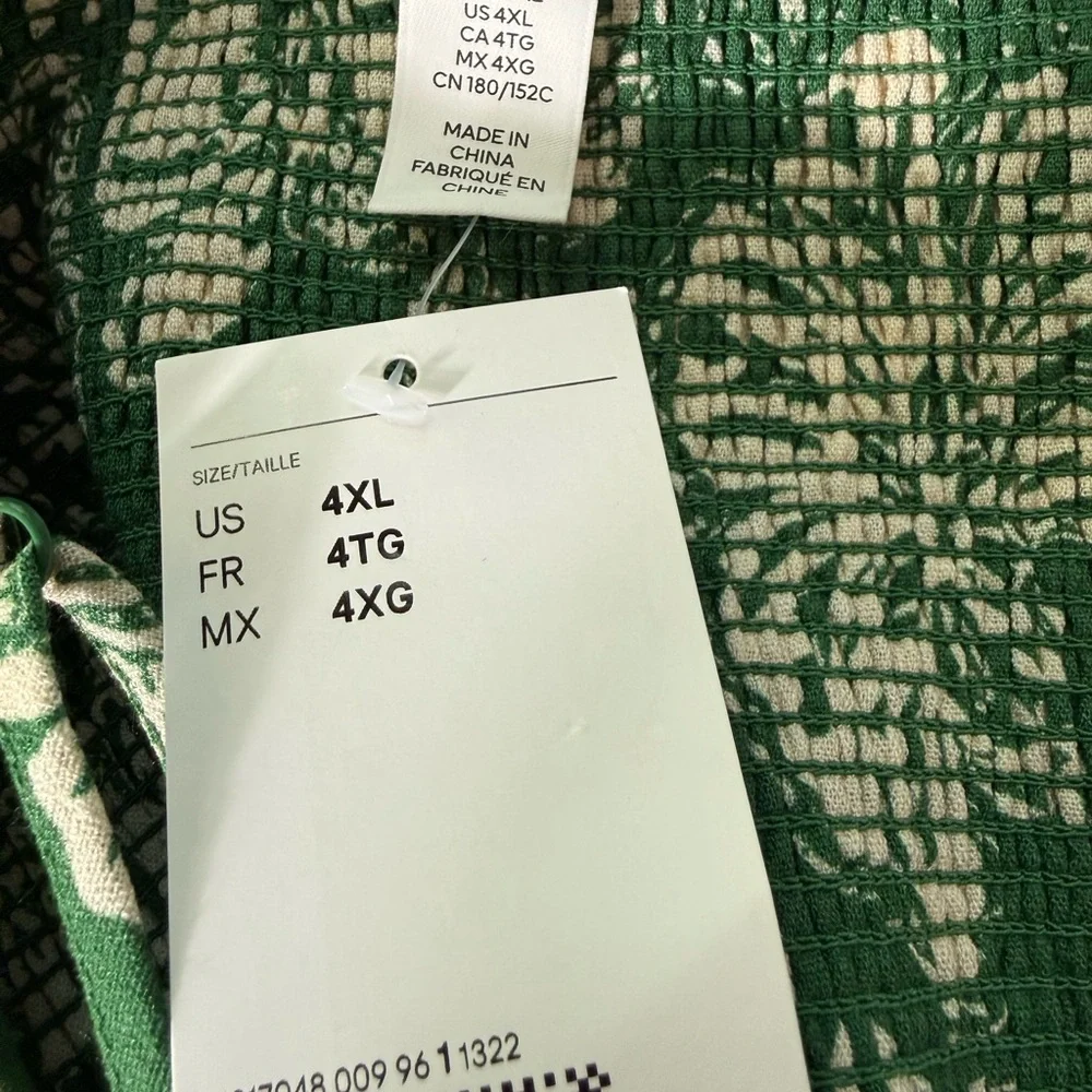 H&M Green and Off White Tropical Floral Dress with Spaghetti Straps. NWT - Picture 8 of 10